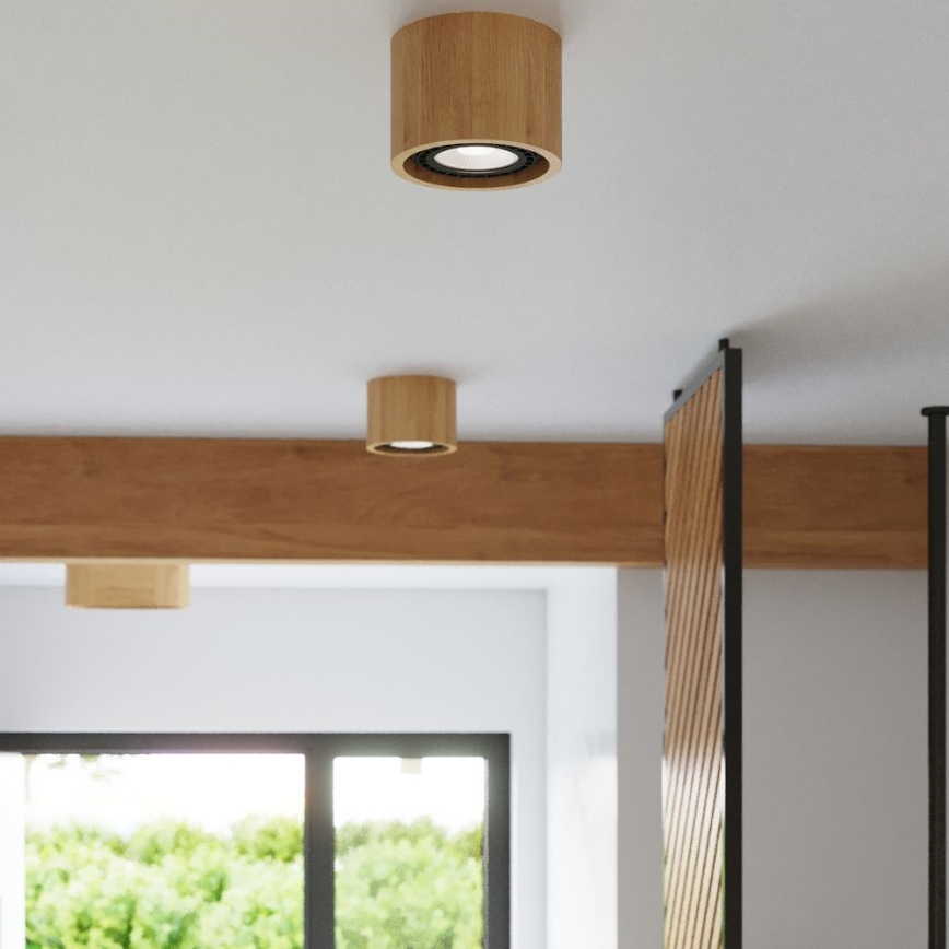 Ceiling light BASIC AR111 1xGU10/40W/230V beech