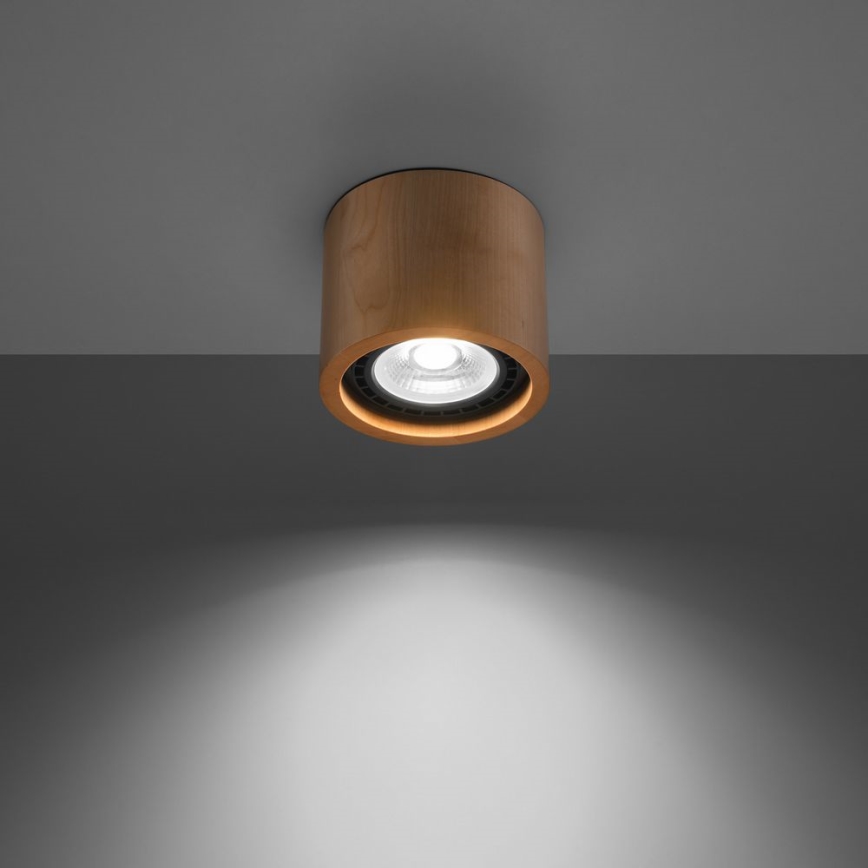 Ceiling light BASIC AR111 1xGU10/40W/230V beech