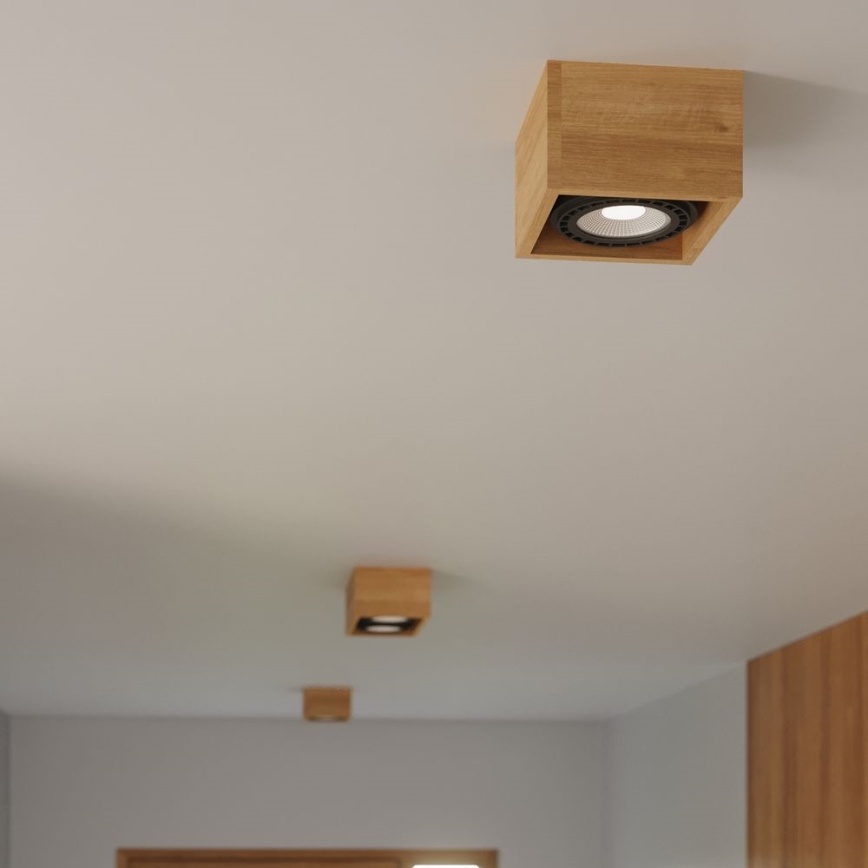 Ceiling light QUATRO AR111 1xGU10/40W/230V beech