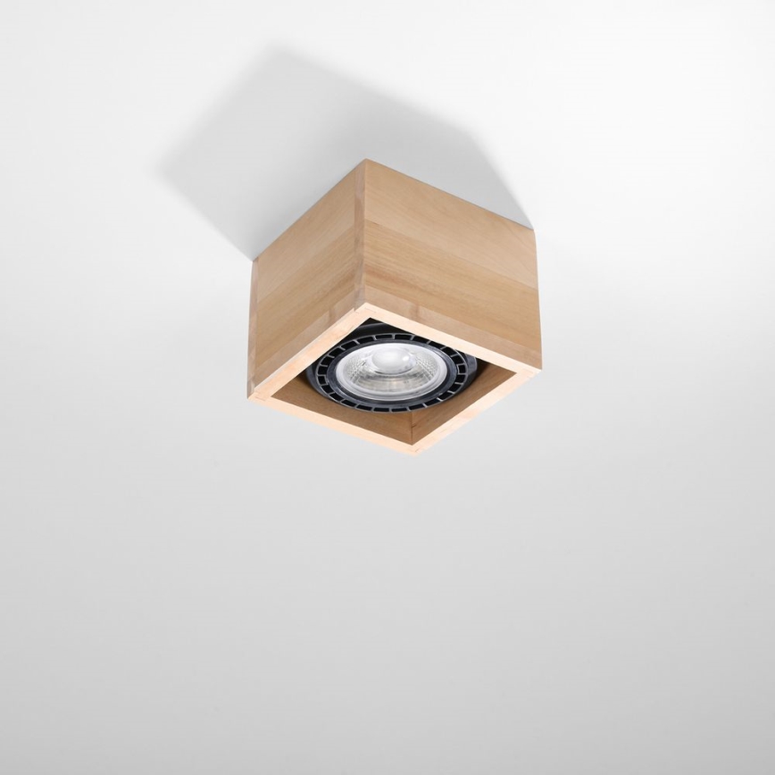 Ceiling light QUATRO AR111 1xGU10/40W/230V beech