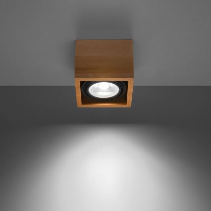 Ceiling light QUATRO AR111 1xGU10/40W/230V beech