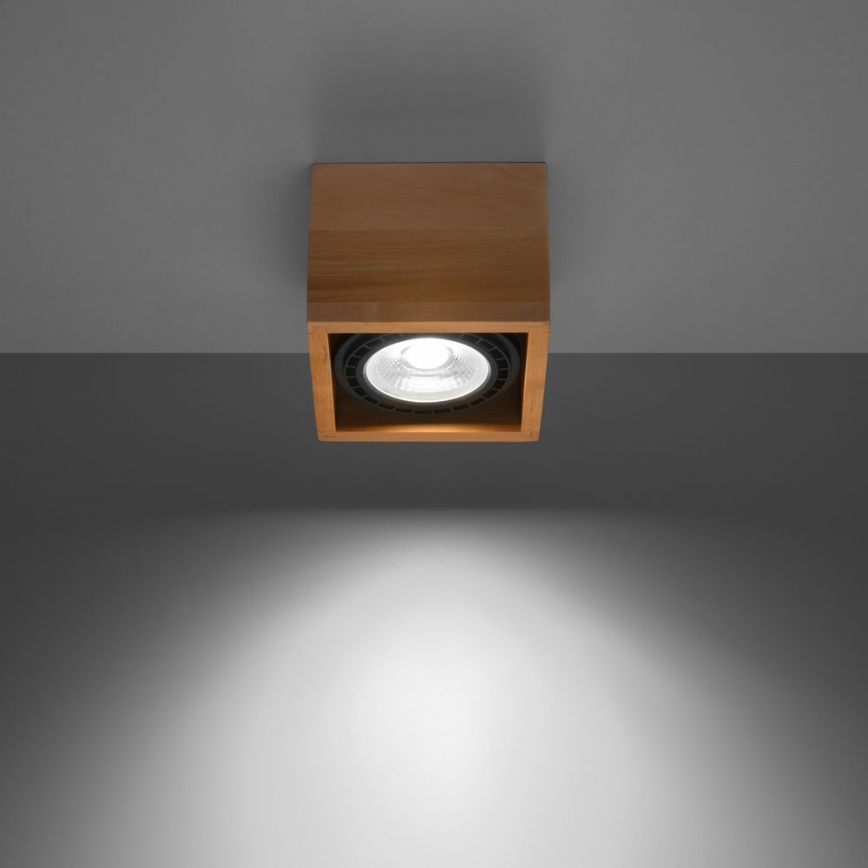 Ceiling light QUATRO AR111 1xGU10/40W/230V beech