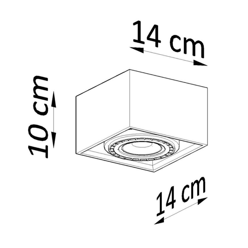 Ceiling light QUATRO AR111 1xGU10/40W/230V beech