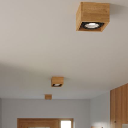 Ceiling light QUATRO AR111 2xGU10/40W/230V beech