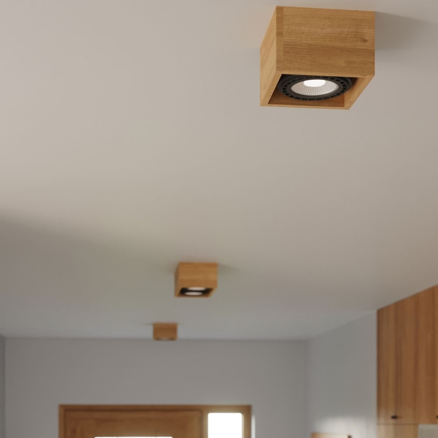 Ceiling light QUATRO AR111 2xGU10/40W/230V beech