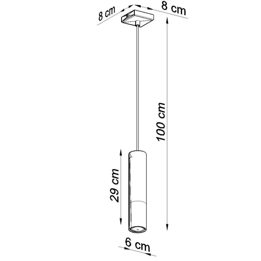Chandelier on a string LOOPEZ 1xGU10/10W/230V black/copper