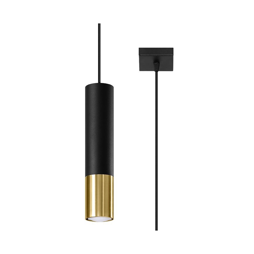 Chandelier on a string LOOPEZ 1xGU10/40W/230V black/gold