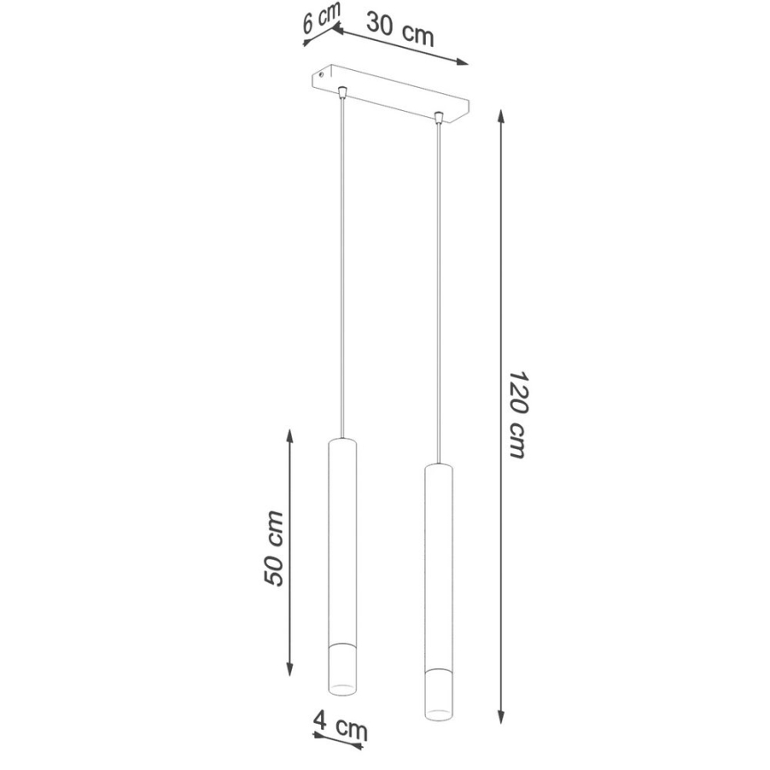 Chandelier on a string VIZIER 2xG9/40W/230V white