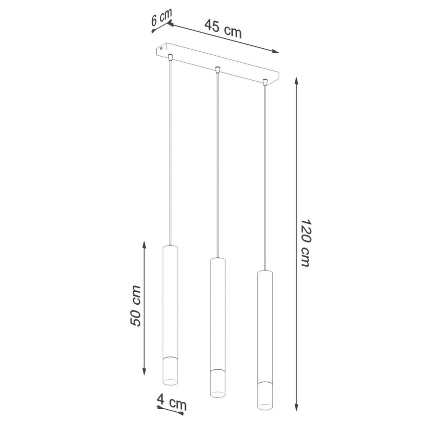 Chandelier on a string VIZIER 3xG9/40W/230V white