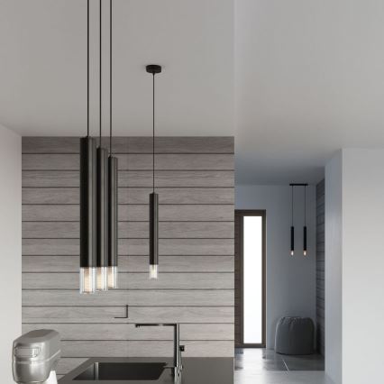 Chandelier on a string VIZIER 1xG9/40W/230V black