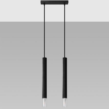 Chandelier on a string VIZIER 2xG9/40W/230V black