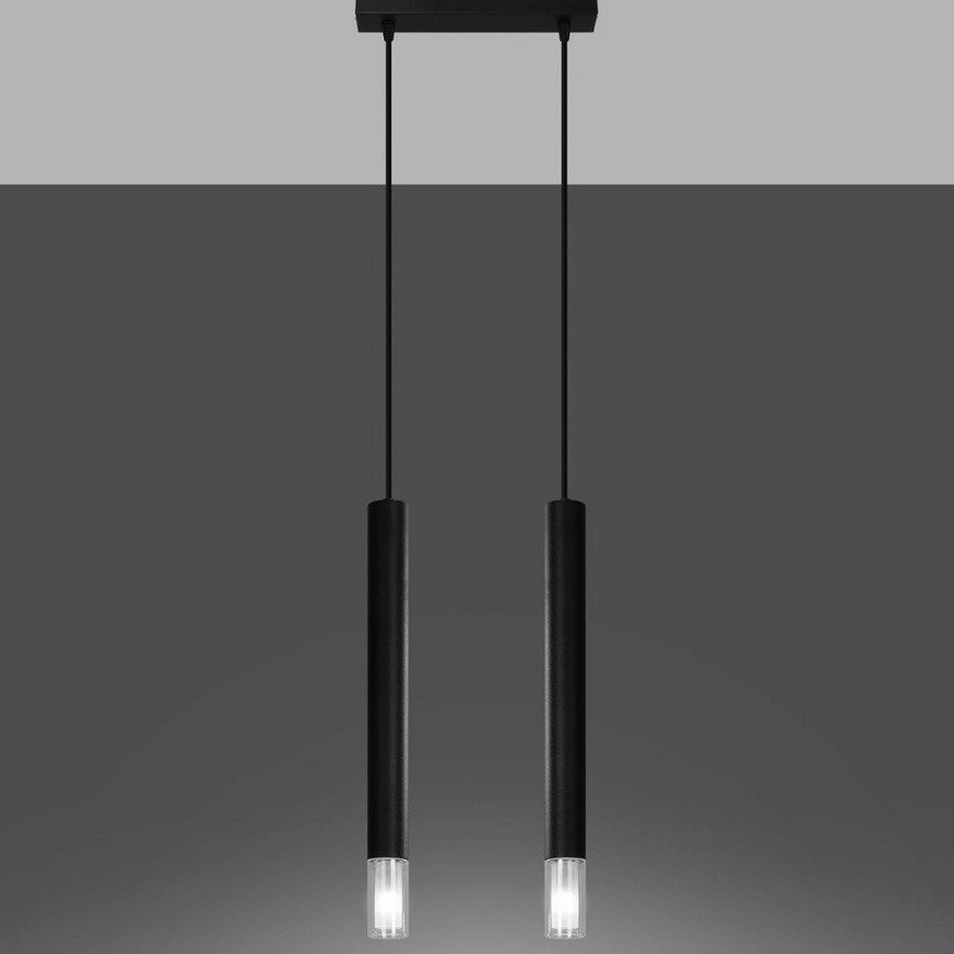 Chandelier on a string VIZIER 2xG9/40W/230V black