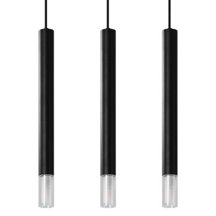 Chandelier on a string VIZIER 3xG9/12W/230V black