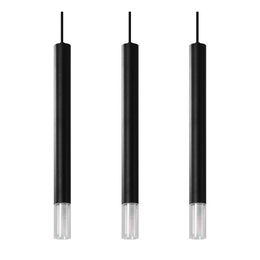 Chandelier on a string VIZIER 3xG9/12W/230V black