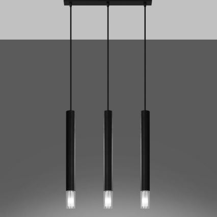 Chandelier on a string VIZIER 3xG9/12W/230V black