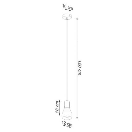 Chandelier on a string QUBIC 1xE27/60W/230V concrete/Birch/beech/black