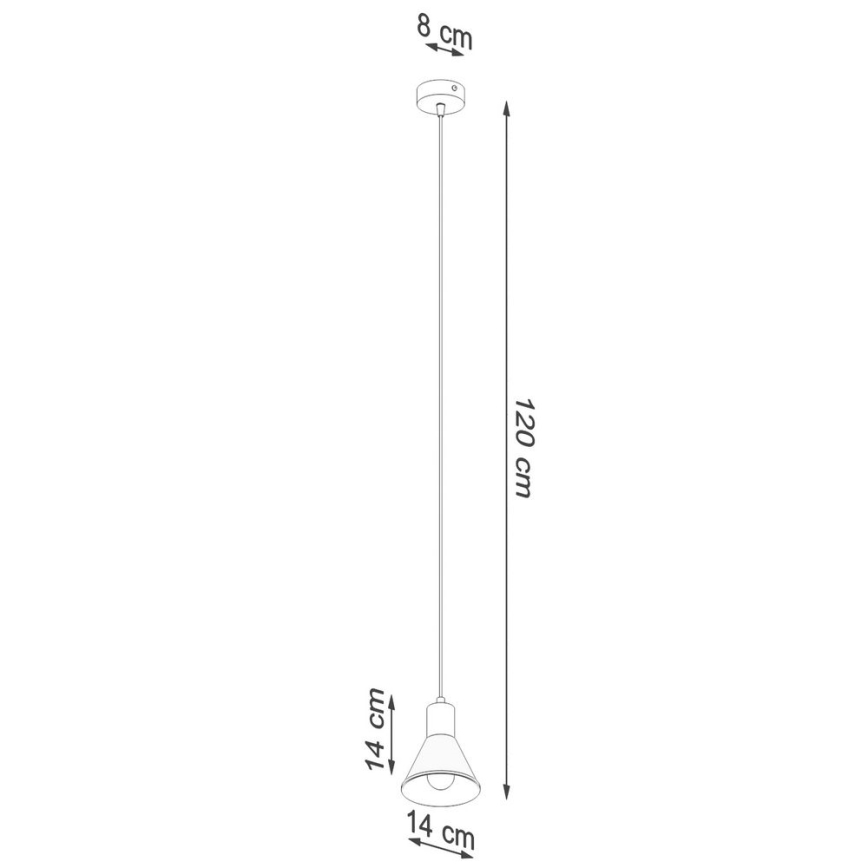Chandelier on a string TALEJA 1xE27/60W/230V white