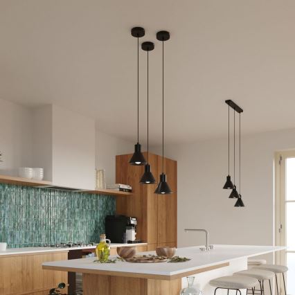 Chandelier on a string TALEJA 1xE27/60W/230V black