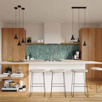 Chandelier on a string TALEJA 3xE27/60W/230V black