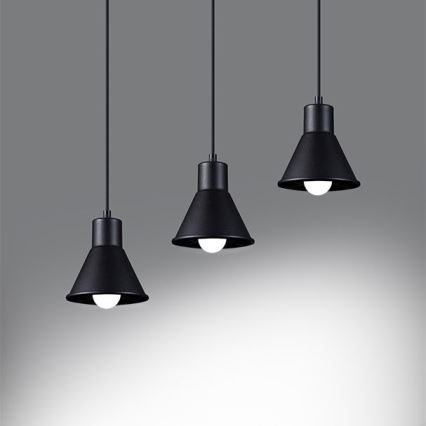 Chandelier on a string TALEJA 3xE27/60W/230V black