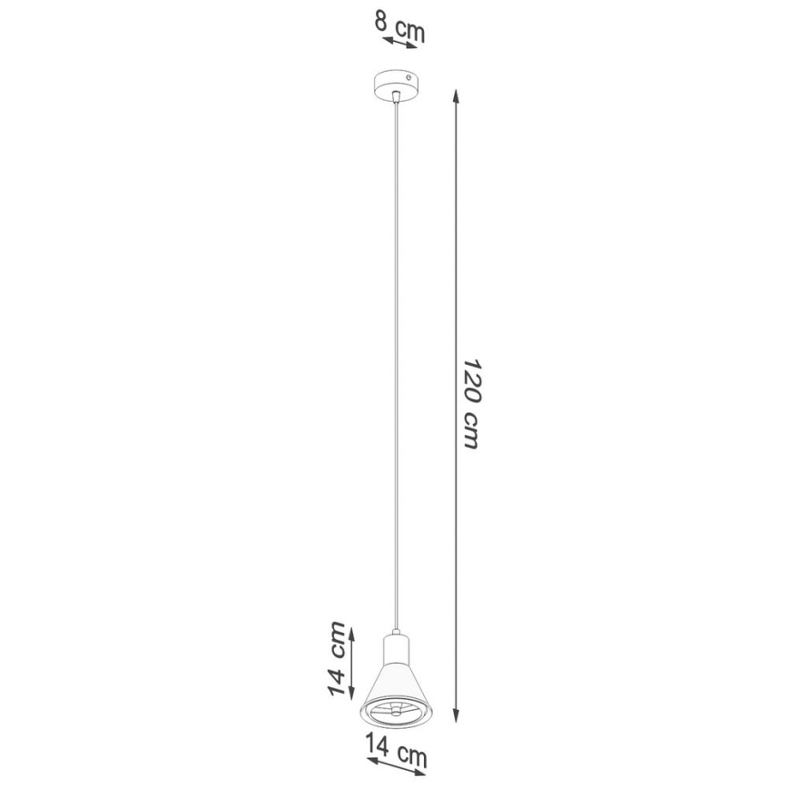 Chandelier on a string TAZILA 1xES111/60W/230V white