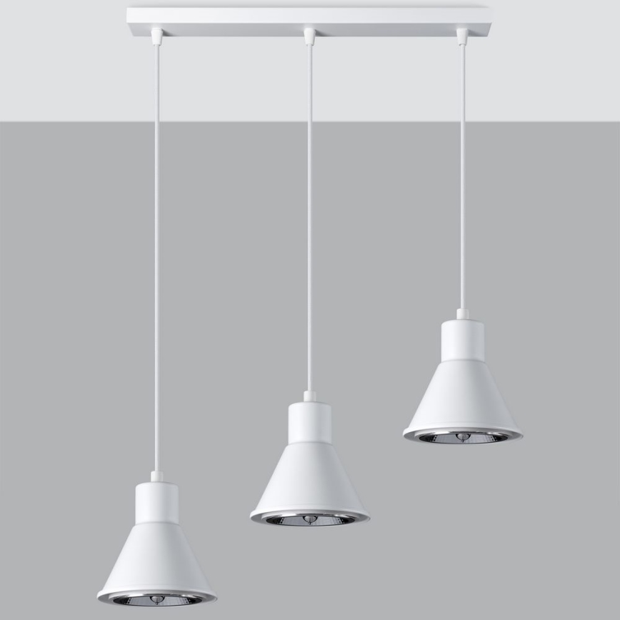 Chandelier on a string TAZILA 3xES111/60W/230V white