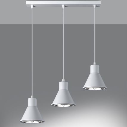 Chandelier on a string TAZILA 3xES111/60W/230V white