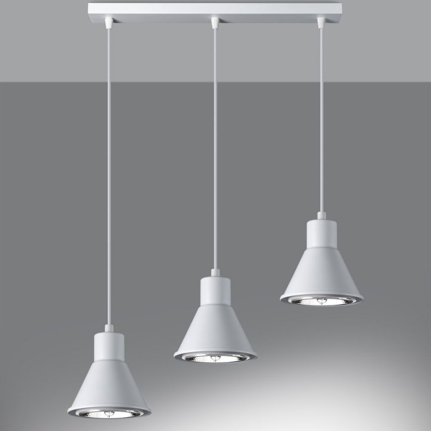 Chandelier on a string TAZILA 3xES111/60W/230V white