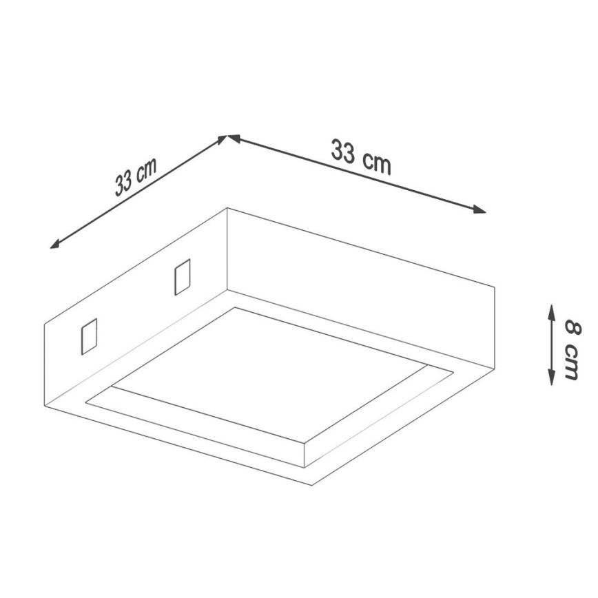 LED Ceiling light RIZA LED/18W/230V concrete