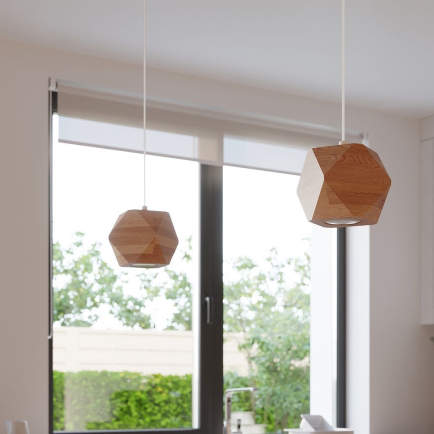 Chandelier on a string WOODY 1xGU10/40W/230V oak