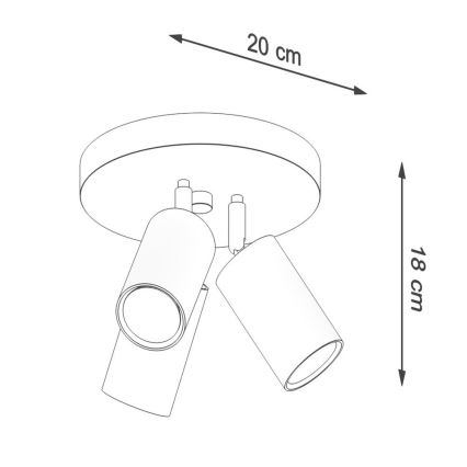 Spotlight RING 3xGU10/10W/230V white