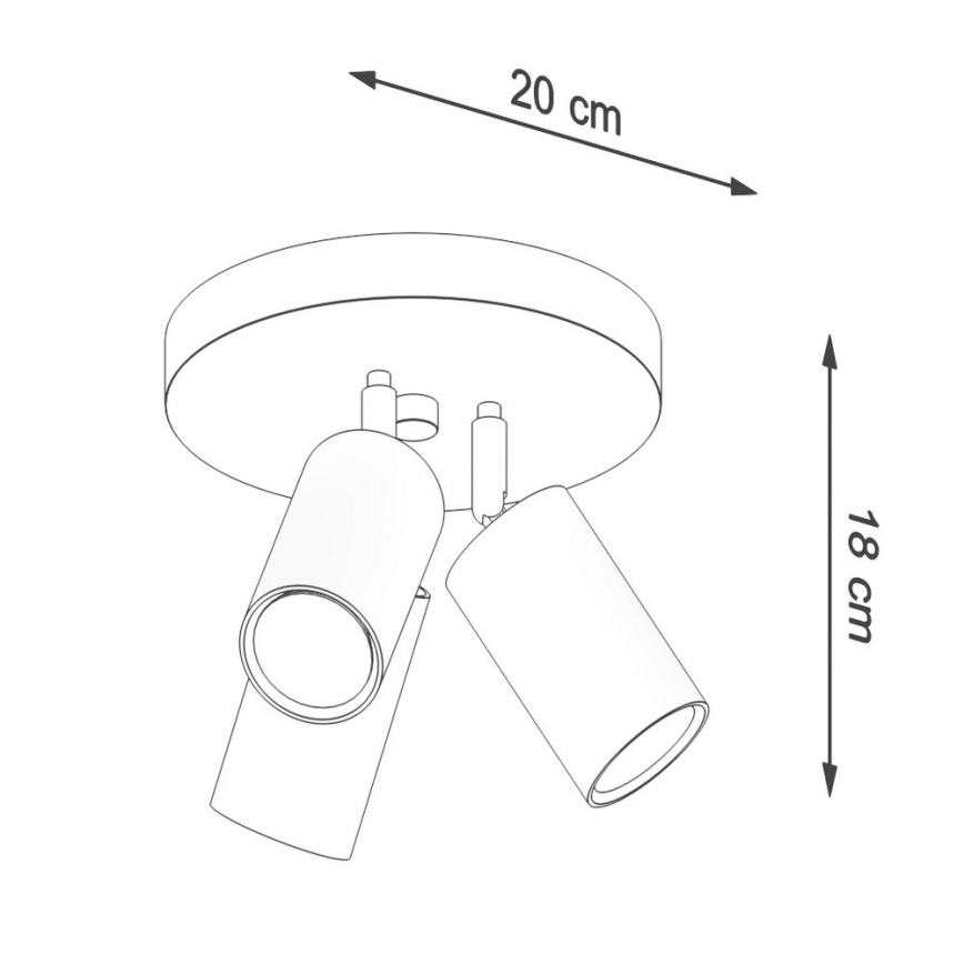 Spotlight RING 3xGU10/10W/230V white