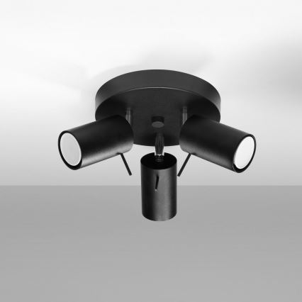 Spotlight RING 3xGU10/10W/230V black