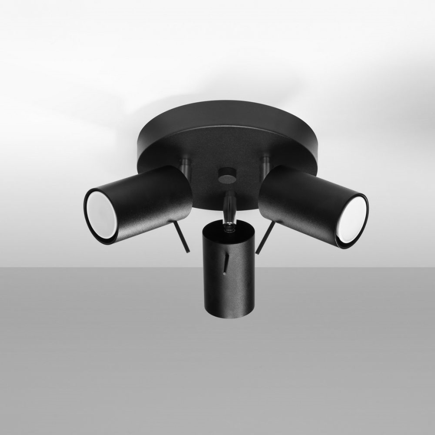 Spotlight RING 3xGU10/10W/230V black
