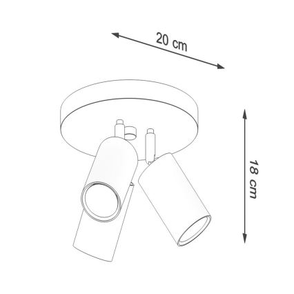 Spotlight RING 3xGU10/10W/230V black