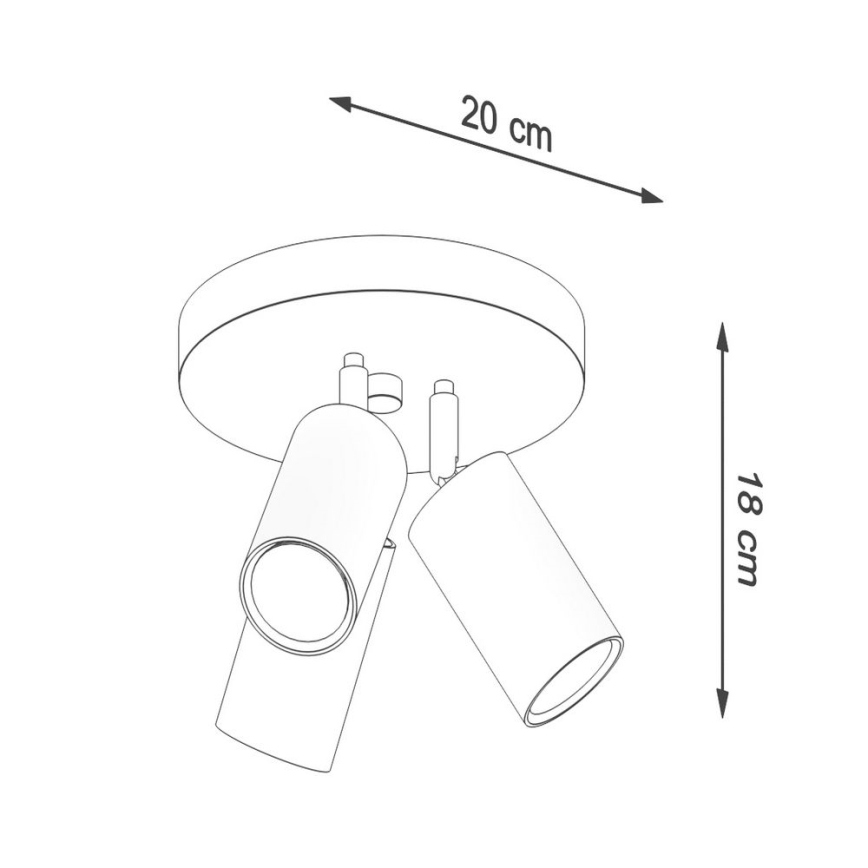 Spotlight RING 3xGU10/10W/230V black