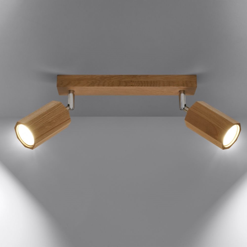 Spotlight ZEKE 2xGU10/40W/230V oak