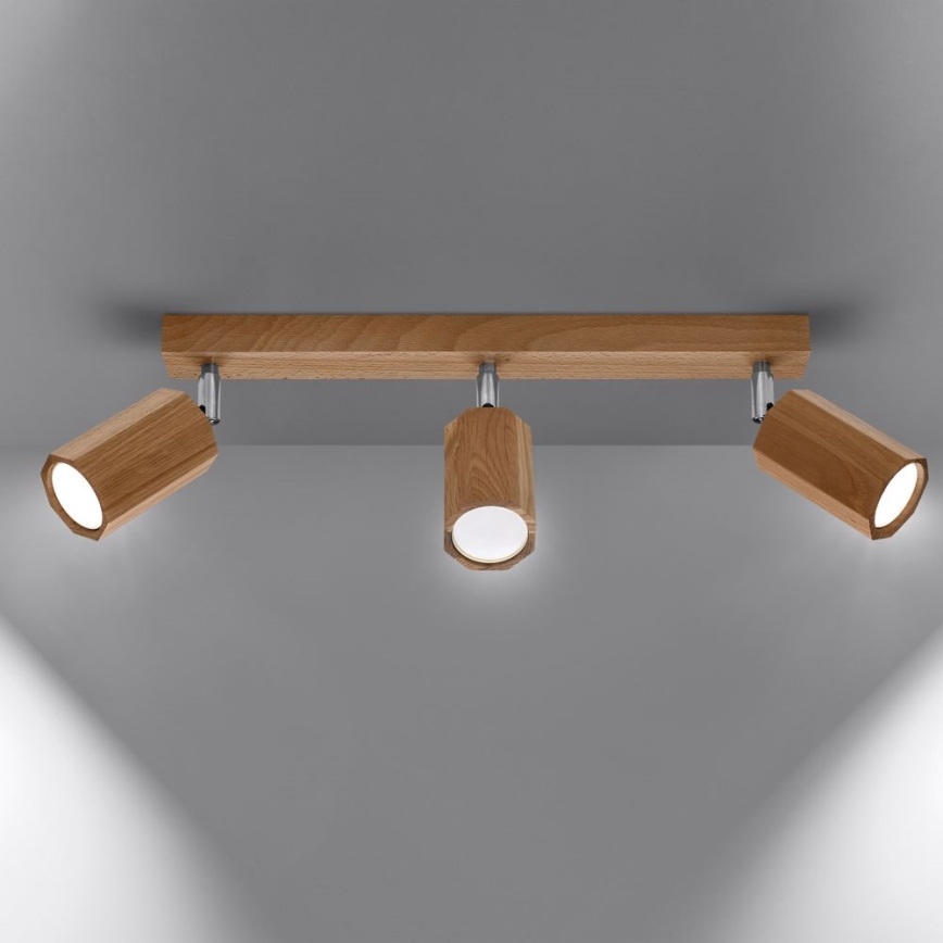 Spotlight ZEKE 3xGU10/40W/230V oak