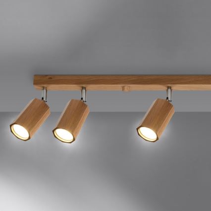 Spotlight ZEKE 6xGU10/40W/230V oak