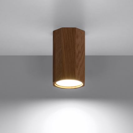 Spotlight ZEKE 1xGU10/40W/230V 10 cm oak