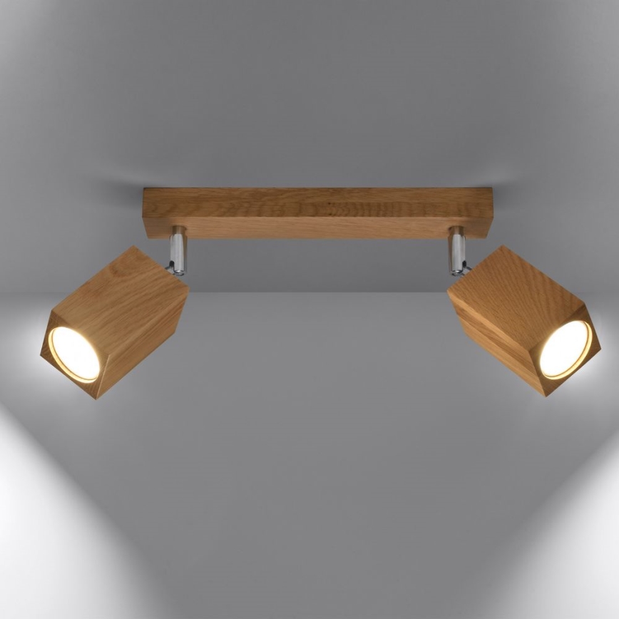 Spotlight KEKE 2xGU10/40W/230V oak