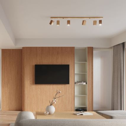 Spotlight KEKE 3xGU10/40W/230V oak