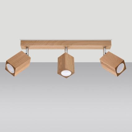 Spotlight KEKE 3xGU10/40W/230V oak