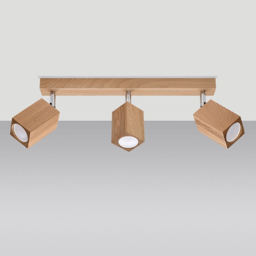 Spotlight KEKE 3xGU10/40W/230V oak