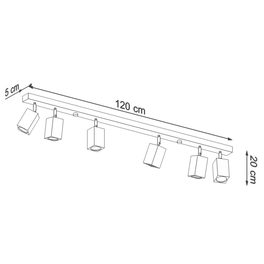 Spotlight KEKE 6xGU10/40W/230V oak