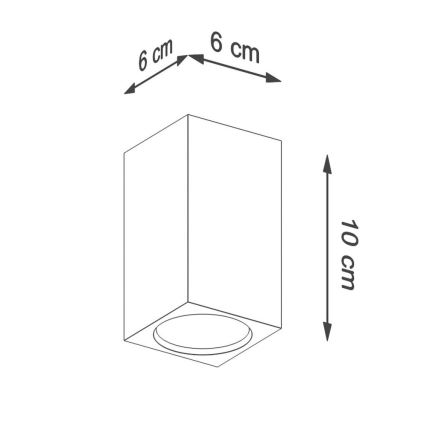 Spotlight KEKE 1xGU10/40W/230V 10 cm oak