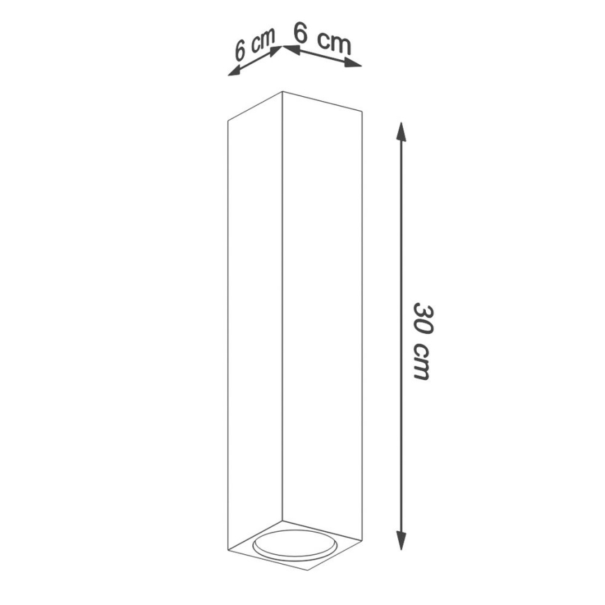 Spotlight KEKE 1xGU10/40W/230V 30 cm oak