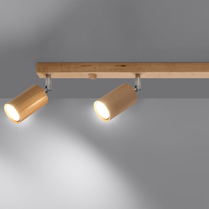 Spotlight BERG 4xGU10/40W/230V beech