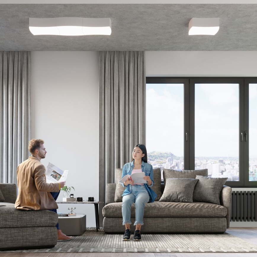 Ceiling light SQUARE 2xE27/60W/230V white