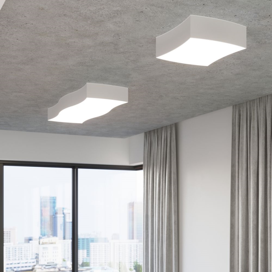 Ceiling light SQUARE 2xE27/60W/230V white